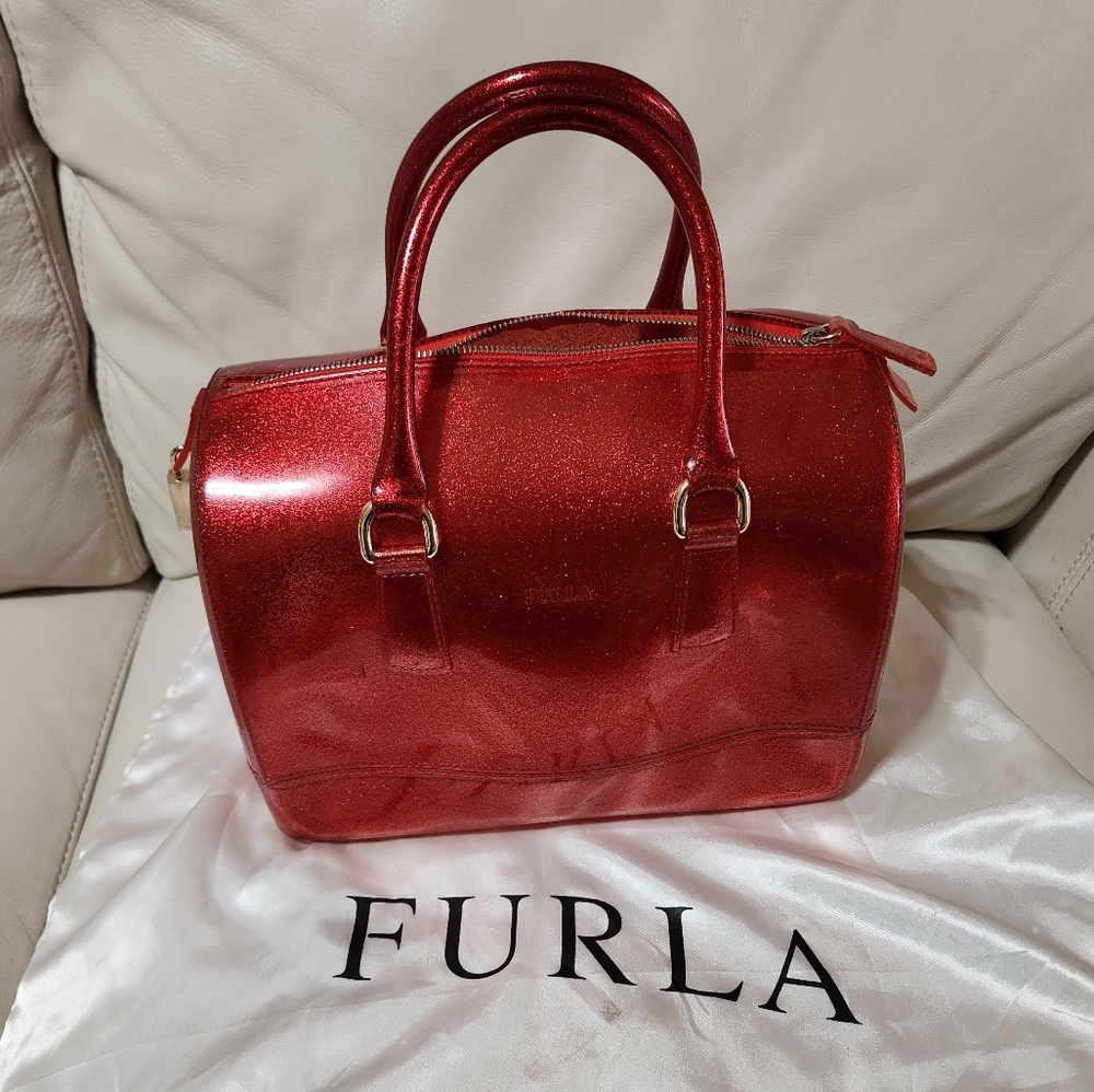Furla Red Sparkly Candy Bag